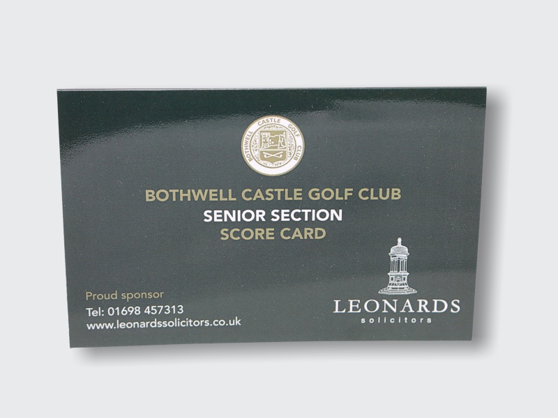 Score Cards By KNOCKOUT PRINT